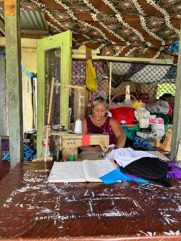 Woman at work in Samoa